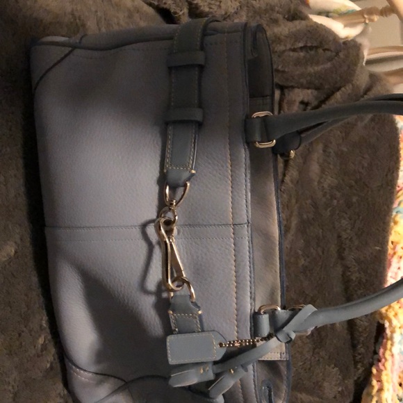 Light Blue Coach Leather Purse - Picture 4 of 8